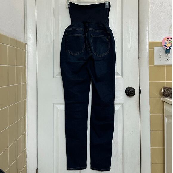 Jessica Simpson Maternity Jeans Medium Pregnancy Dark Wash Secret Fit Belly Band - Picture 7 of 7